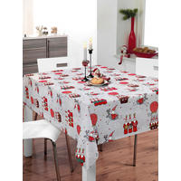 Milano Abwaschbarer Tischbelag Wichtel rot B: ca. 140 cm Wichtel - rot/Silbergrau (140,00cm) - Milano