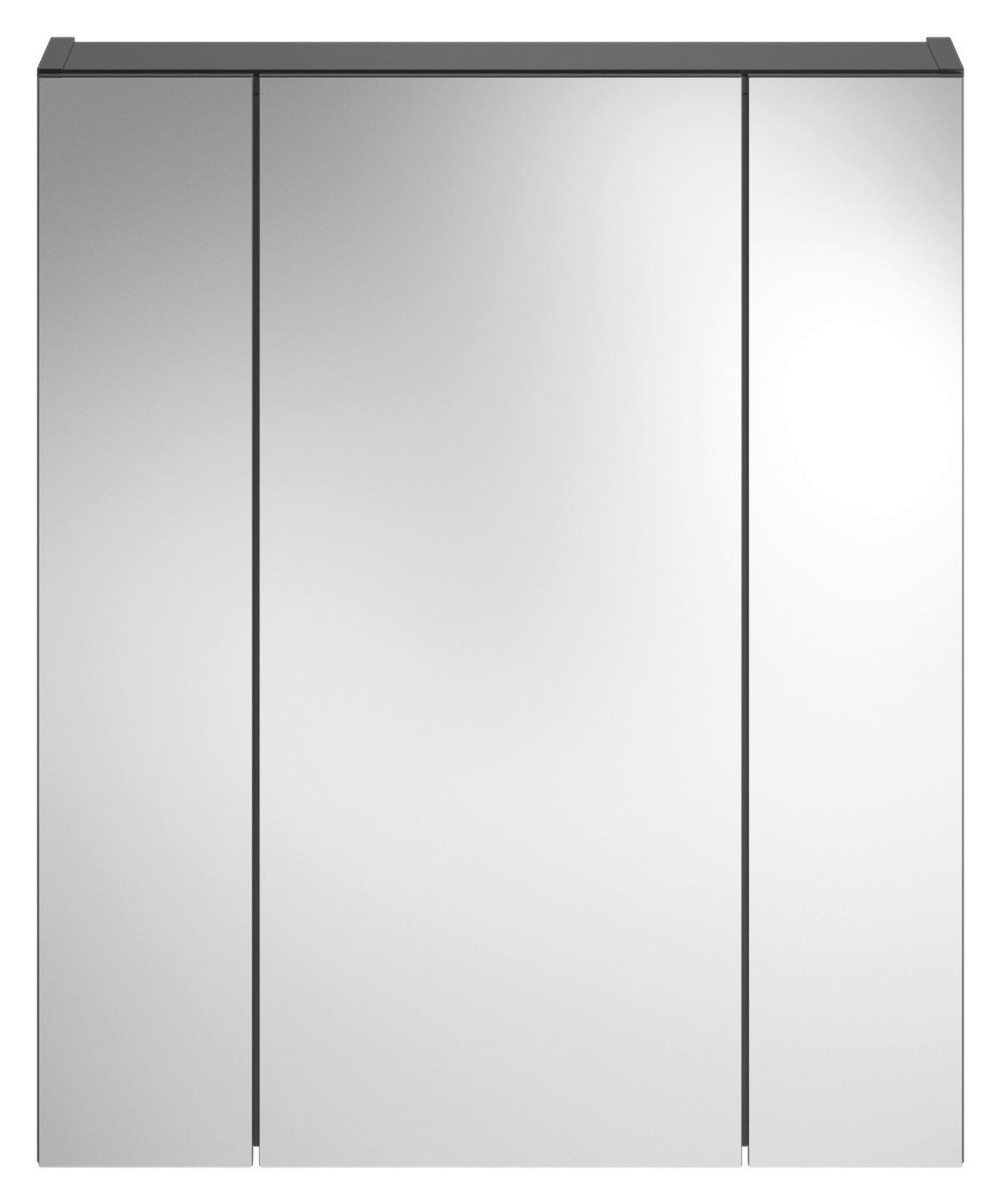 Badezimmer-Set LINUS schwarz schwarz Hochglanz B/H/T: ca. 60x182x34 cm LINUS - schwarz (60,00/182,00/34,00cm) - xonox.home