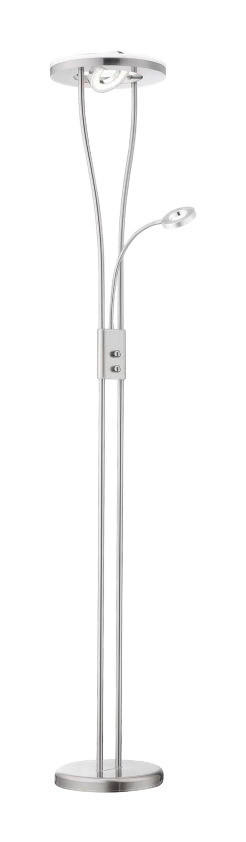 Just Light Deckenfluter 11778-55 silberweiß Metall Kunststoff H/D: ca. 188x29 cm 2 Brennstellen LED-Deckenfluter_mit_Lesearm_Helia - silberweiß (29,00/188,00cm) - Just Light