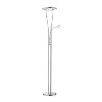 Just Light Deckenfluter 11778-55 silberweiß Metall Kunststoff H/D: ca. 188x29 cm 2 Brennstellen LED-Deckenfluter_mit_Lesearm_Helia - silberweiß (29,00/188,00cm) - Just Light