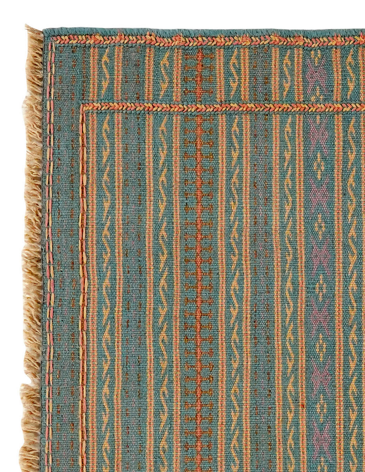 PersaTepp Teppich Kelim Kordi blau B/L: ca. 81x128 cm Kelim Kordi - blau (81,00/128,00cm) - PersaTepp