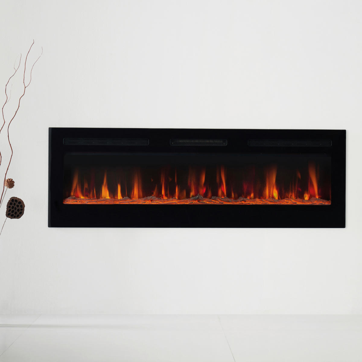 KAMINIO Elektrischer-Kamin MARLON schwarz Metall B/H/T: ca. 106,6x46,6x11,9 cm ca. 1800 W MARLON - schwarz (106,60/46,60/11,90cm) - KAMINIO