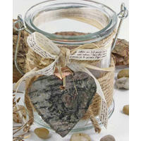 Windlicht natur Glas Windlicht_Natural_Heart - natur