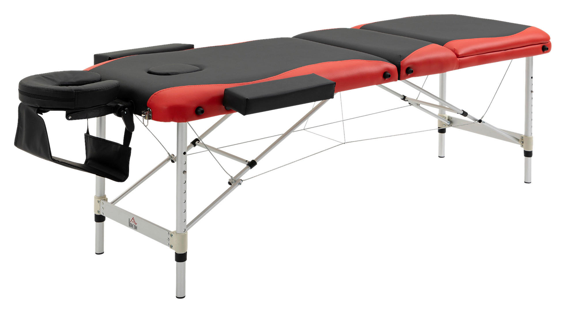 HOMCOM Massageliege rot PVC B/H/L: ca. 60x215x84 cm Massageliege - rot/schwarz (84,00/60,00/215,00cm) - HOMCOM