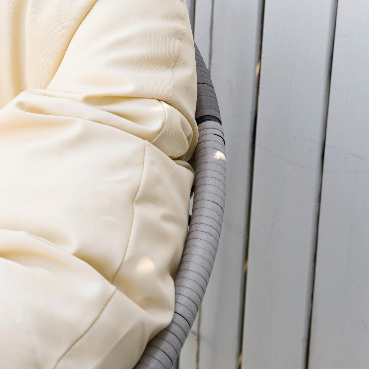Outsunny Gartensessel beige Polyester B/H/L: ca. 97x87x90 cm Papasansessel - beige (90,00/97,00/87,00cm) - Outsunny