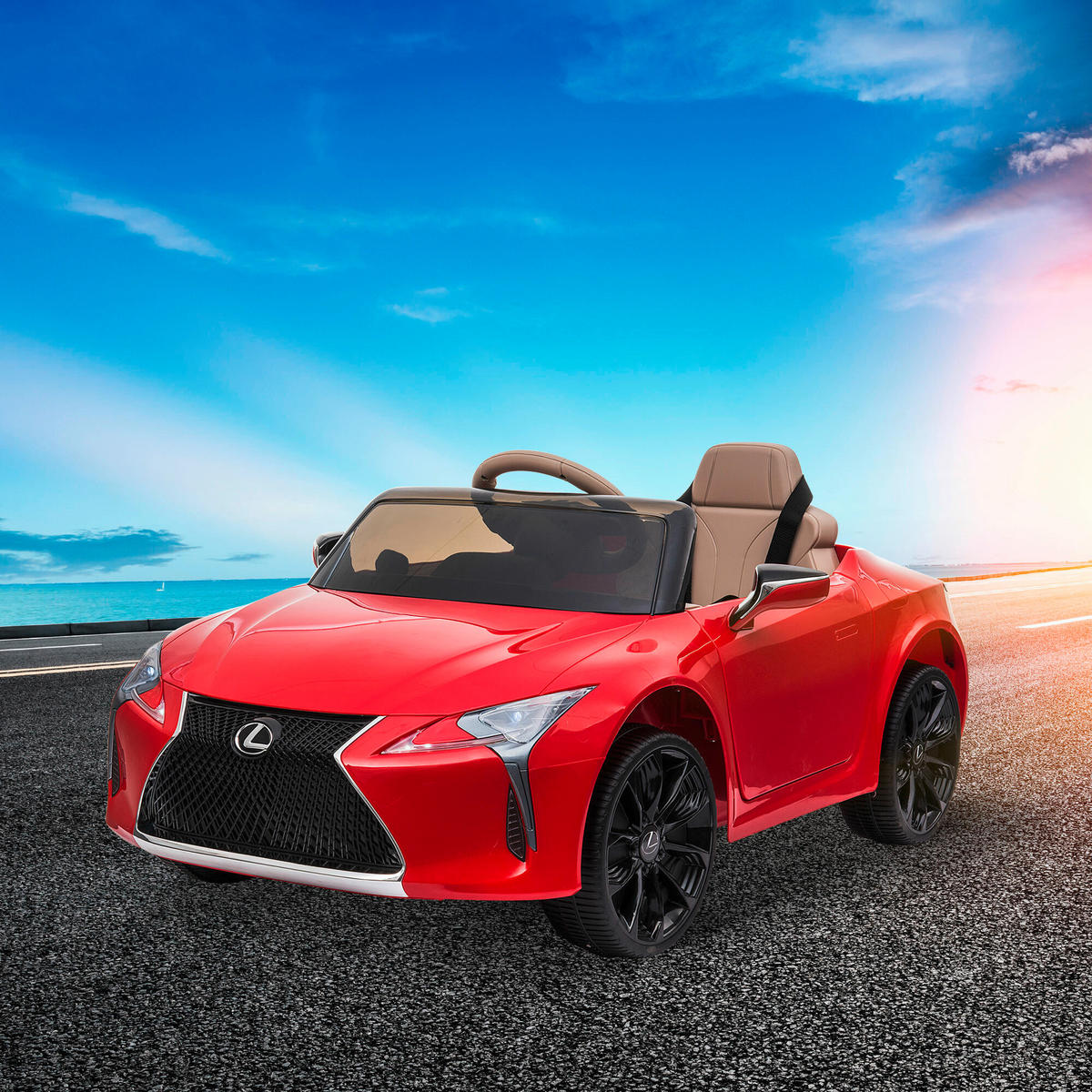 HOMCOM Kinderauto Lexus rot B/H/L: ca. 63x44x106 cm Lexus - rot (106,00/63,00/44,00cm) - HOMCOM