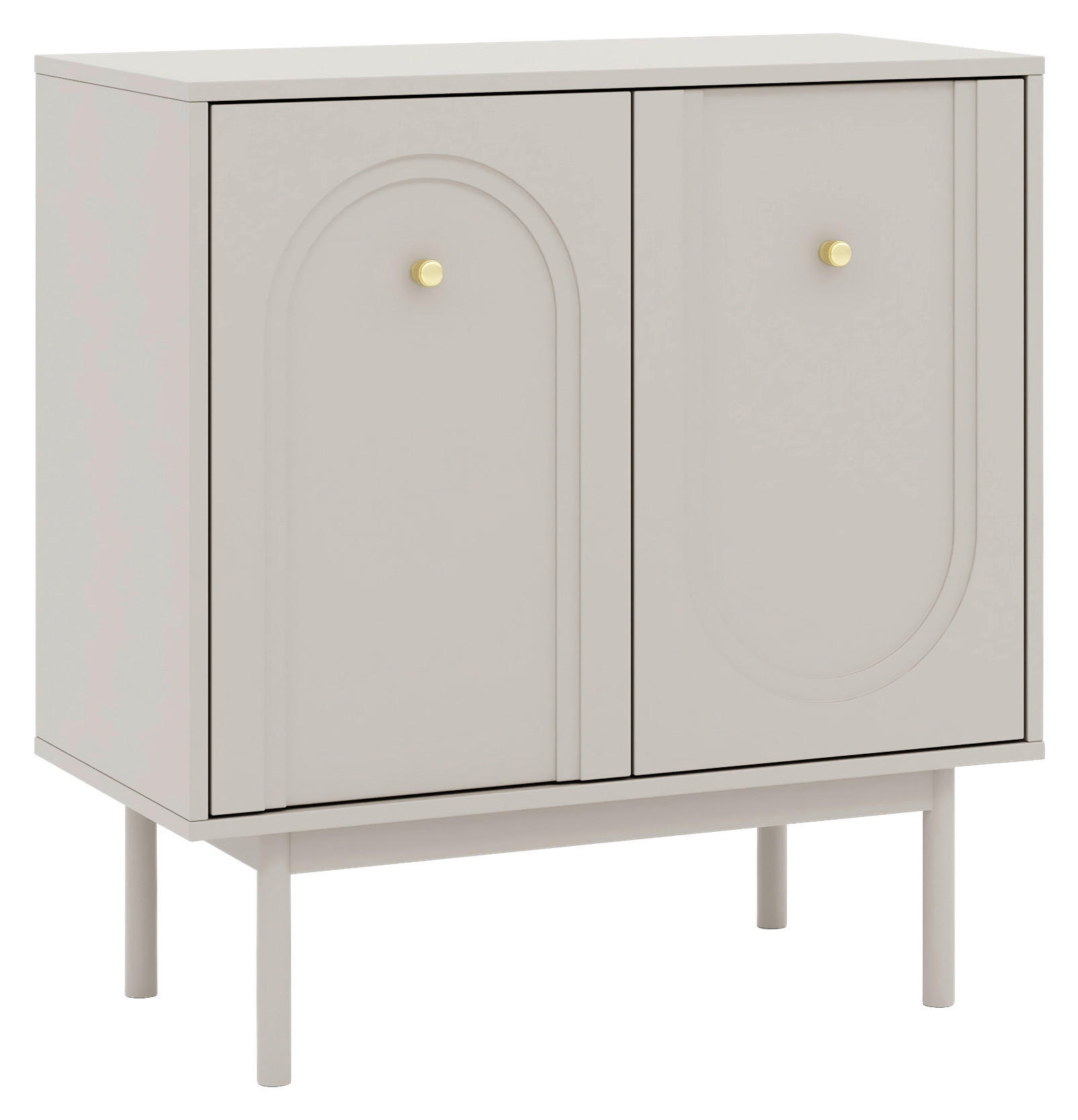 Kommode MAZOMA Eiche Kaschmirgrau Nachbildung gold Optik B/H/T: ca. 79x82x39 cm MAZOMA - gold/Eiche (79,00/82,00/39,00cm) - WIPMEB