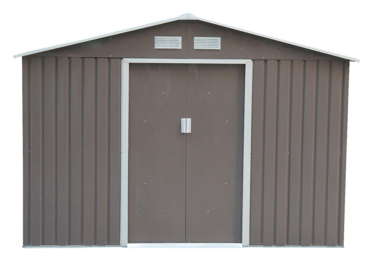 Outsunny Gartenhaus grau B/H/L: ca. 181x192x277 cm Gartenhaus - grau (277,00/181,00/192,00cm) - Outsunny