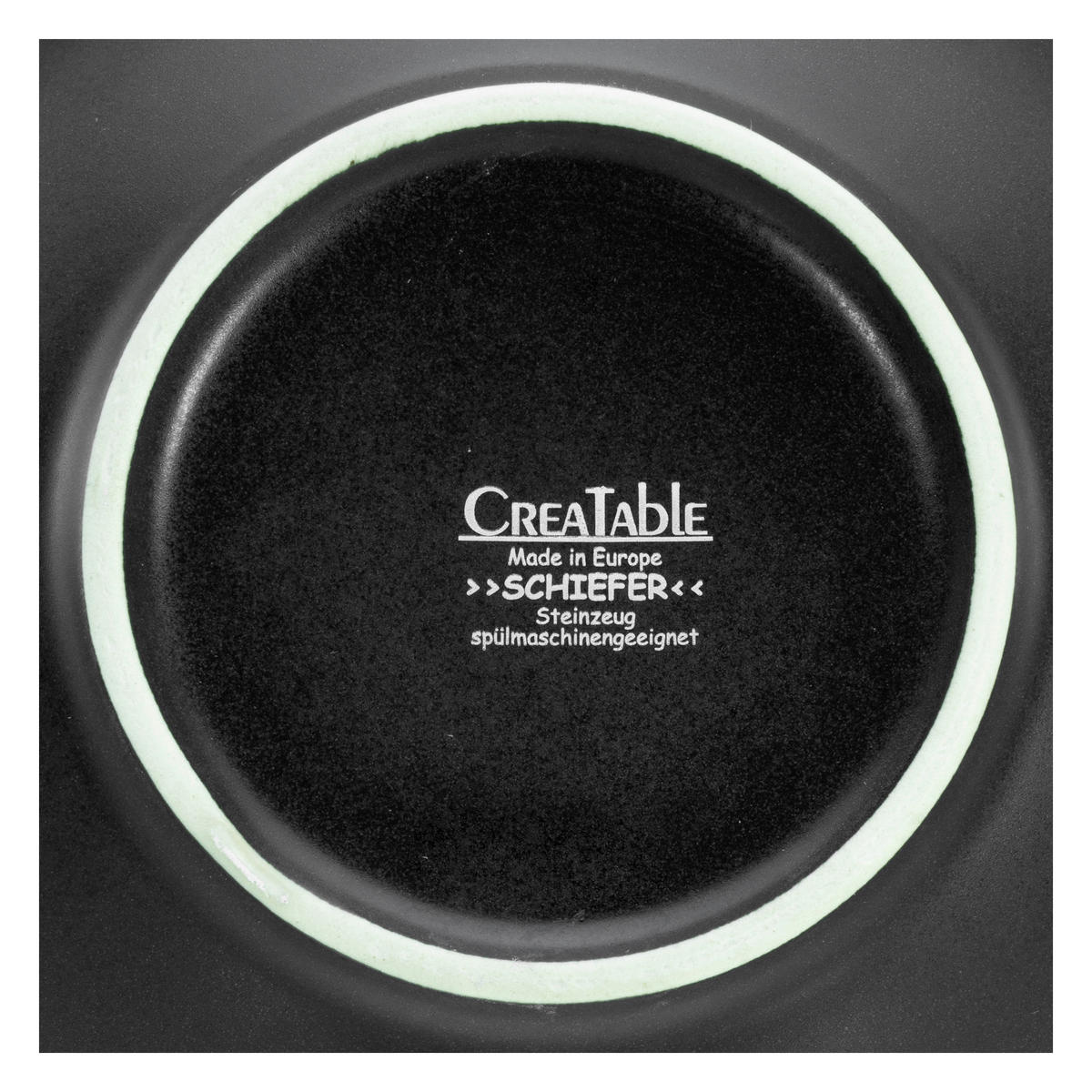 CreaTable Pastateller-Set Schiefer schwarz Steinzeug H/D: ca. 6x27 cm Schiefer - schwarz (27,00/6,00cm) - CreaTable