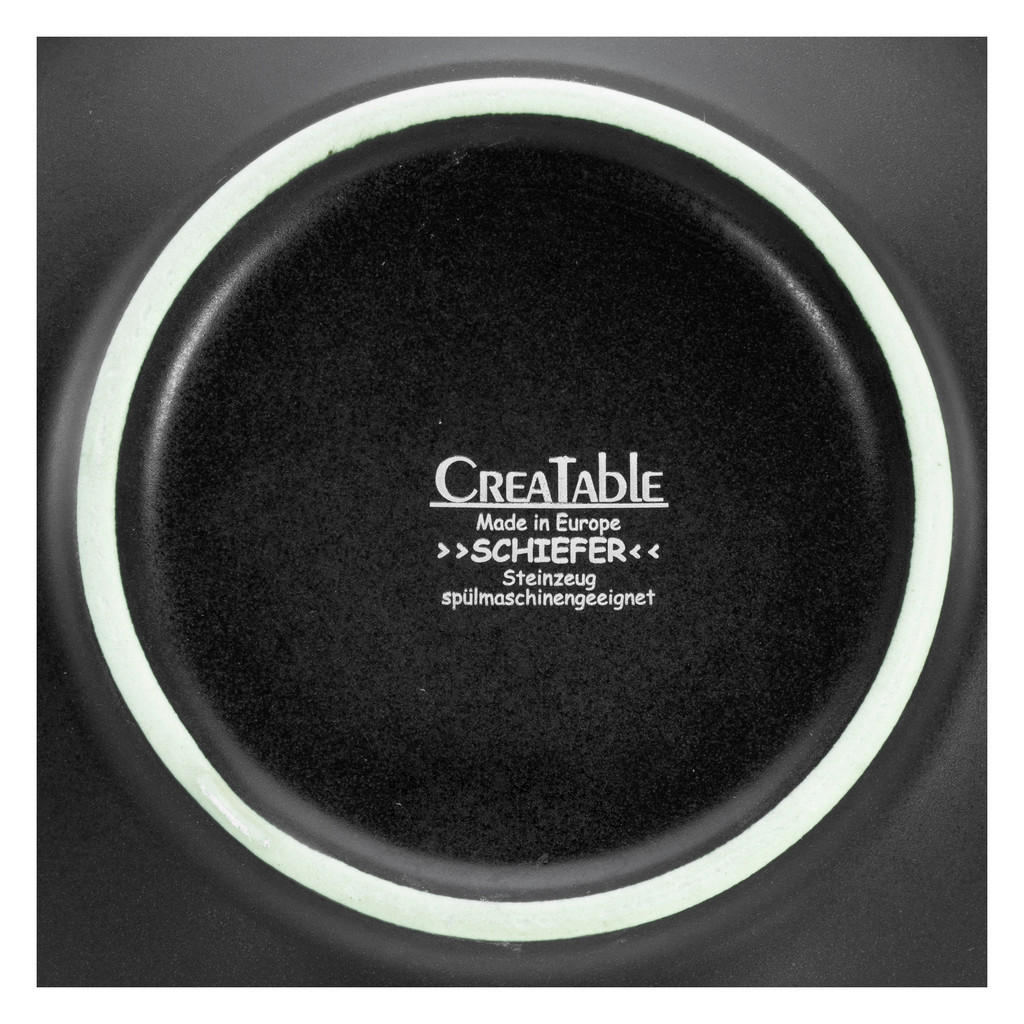 Thumbnail - CreaTable Pastateller-Set Schiefer schwarz Steinzeug H/D: ca. 6x27 cm
