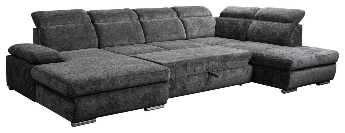 Wohnlandschaft Cordoba anthrazit Webstoff B/H/T: ca. 359x105x232 cm Cordoba - hellgrau/anthrazit (359,00/105,00/232,00cm)