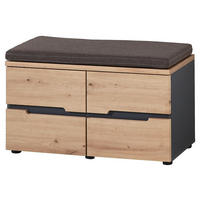 Sitzbank Memphis Eiche Artisan Nachbildung Graphit B/H/T: ca. 80x49x38 cm Memphis - Eiche/Graphit (80,00/49,00/38,00cm)