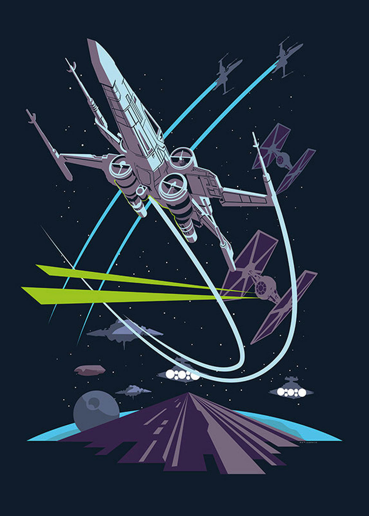 Komar Poster Star Wars Classic Vector X-Wing Star Wars B/L: ca. 50x70 cm Star Wars Classic Vector X-Wing - (50,00/70,00cm) - Komar