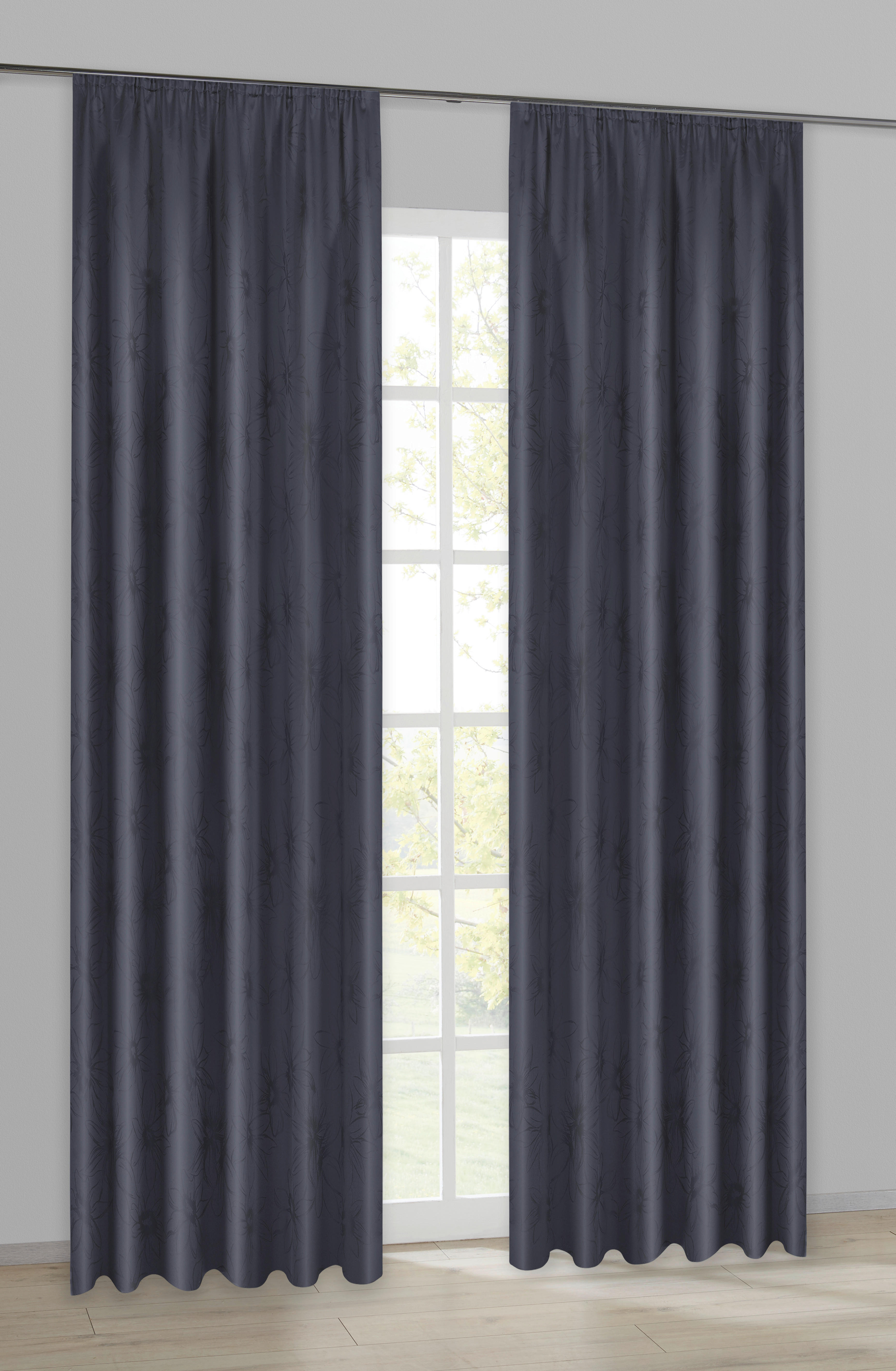 Dekovorhang Paradiso anthrazit B/L: ca. 140x245 cm Paradiso - anthrazit (140,00/245,00cm) - ACUS design collection