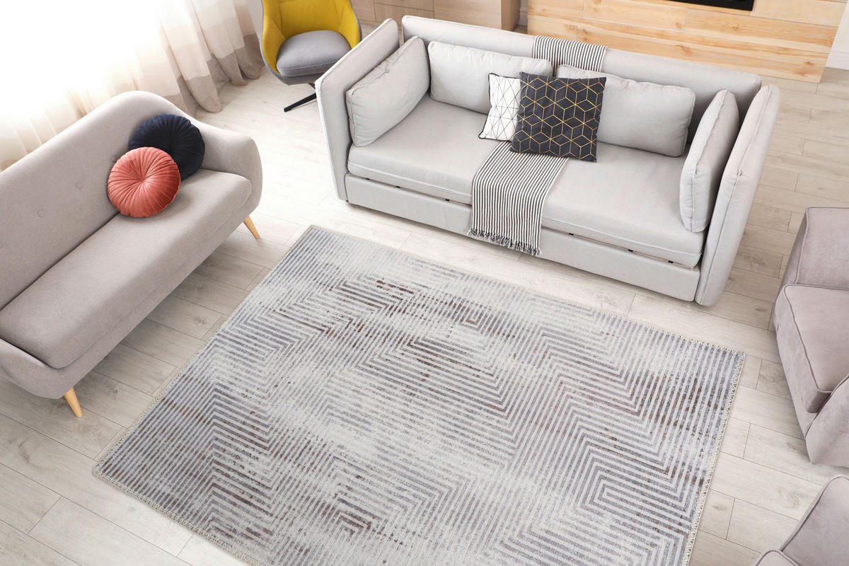 360Living Teppich Maya grau B/L: ca. 120x180 cm Maya - grau (120,00/180,00cm) - 360Living