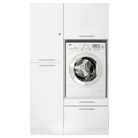 Respekta Hauswirtschaftsraum-Set Clara weiß matt B/H/T: ca. 117,4x200x67,6 cm Clara - weiß (117,40/200,00/67,60cm) - Respekta