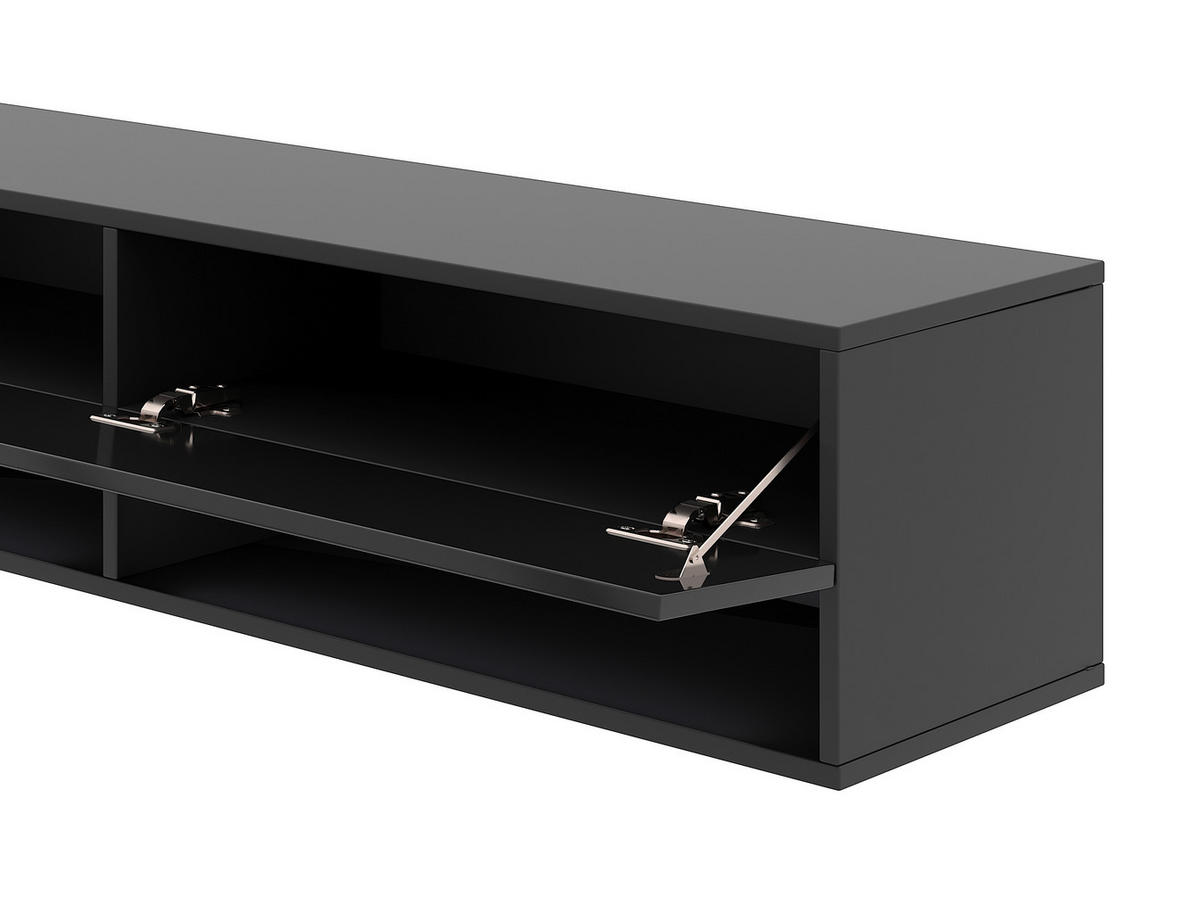 TV-Lowboard DERBY schwarz matt B/H/T: ca. 140x31,5x32,5 cm DERBY - schwarz (140,00/31,50/32,50cm) - WIPMEB