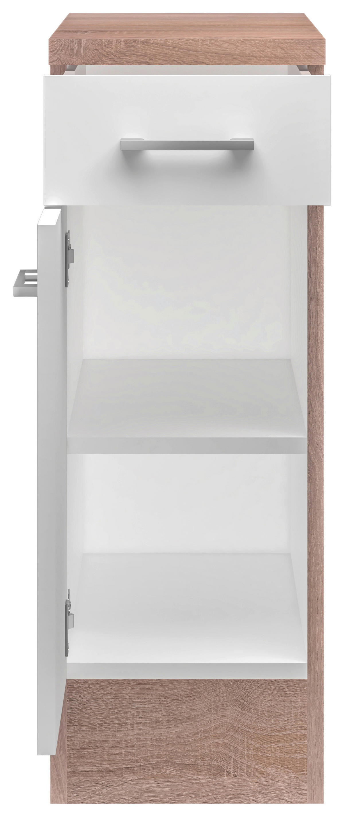 Unterschrank Samoa weiß Eiche Nachbildung B/H/T: ca. 30x85x60 cm Samoa - Eiche/weiß (30,00/85,00/60,00cm) - Flex-Well