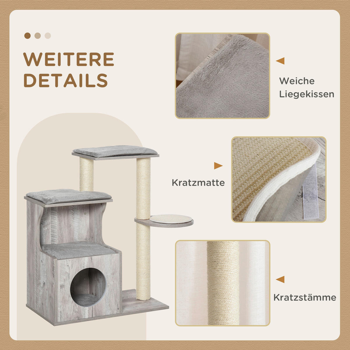 PawHut Katzenbaum Katzenbaum - (40,00/50,00/120,00cm) - PawHut