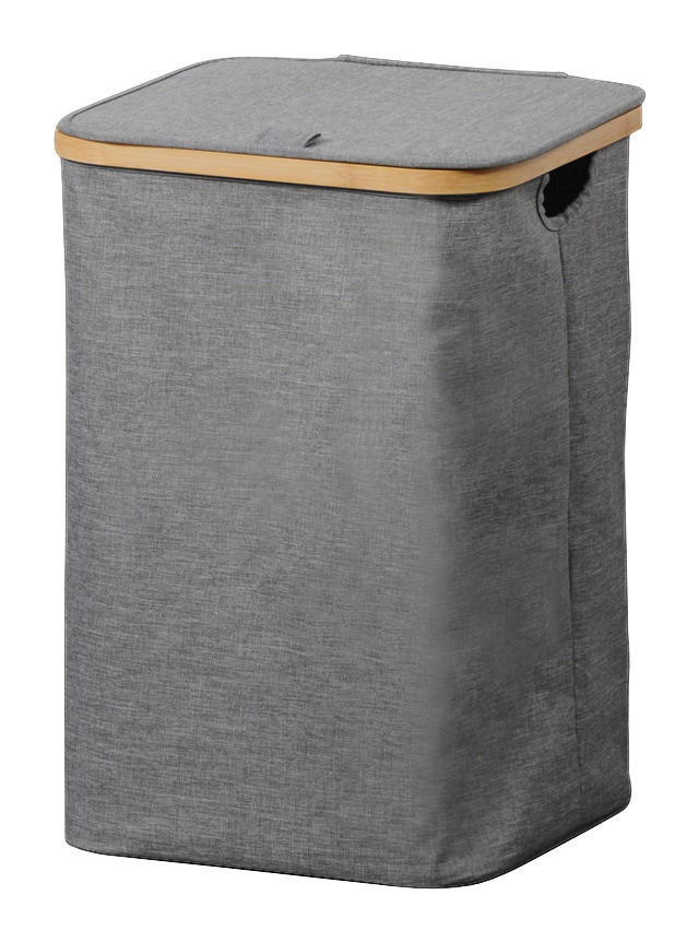 Kesper Wäschesammler grau Polyester B/H/L: ca. 33x50x33 cm Wäschesammler - grau (33,00/33,00/50,00cm) - Kesper