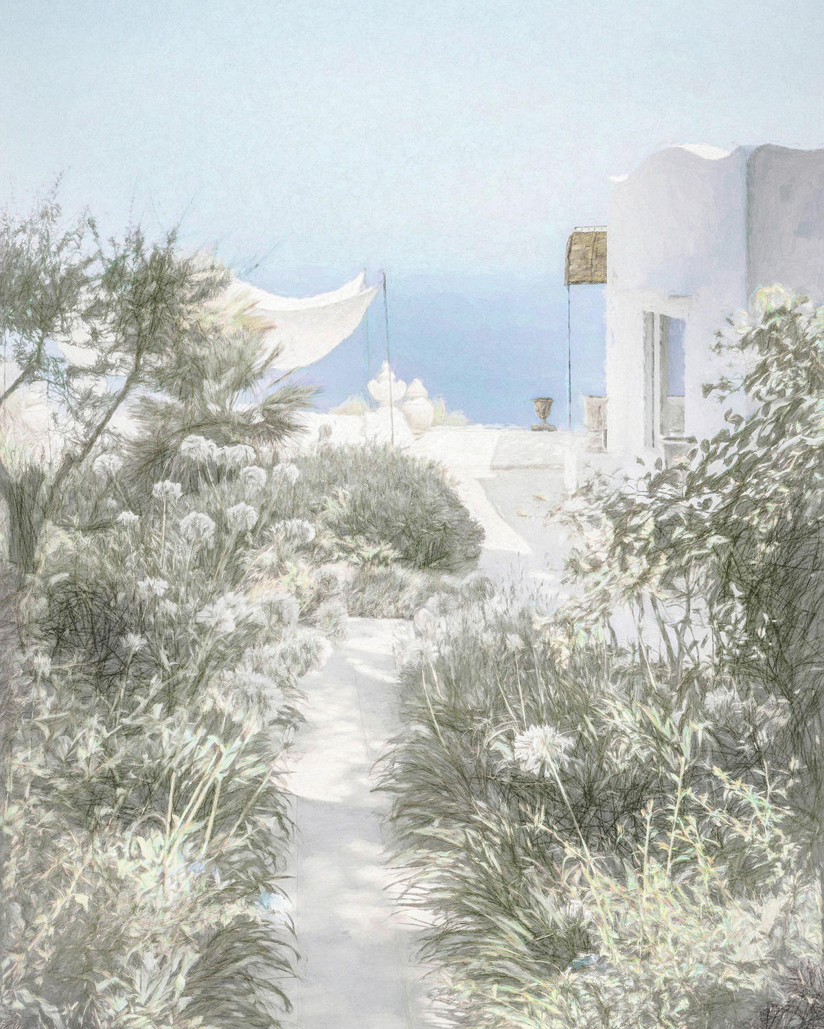 Komar Fototapete Côte d'Azur B/L: ca. 200x250 cm Côte d'Azur - (200,00/250,00cm) - Komar