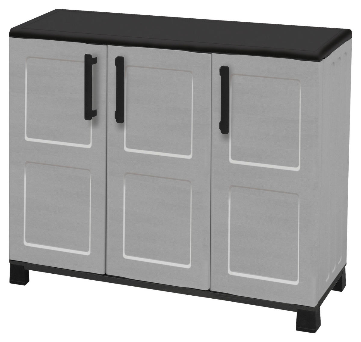 Linea Idea Kunststoffschrank Idea grau Kunststoff B/H/T: ca. 102x90x37 cm Idea - grau (102,00/90,00/37,00cm) - Linea Idea
