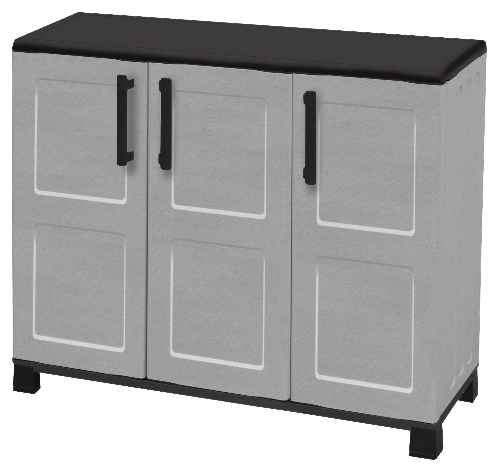 Linea Idea Kunststoffschrank Idea grau Kunststoff B/H/T: ca. 102x90x37 cm günstig online kaufen