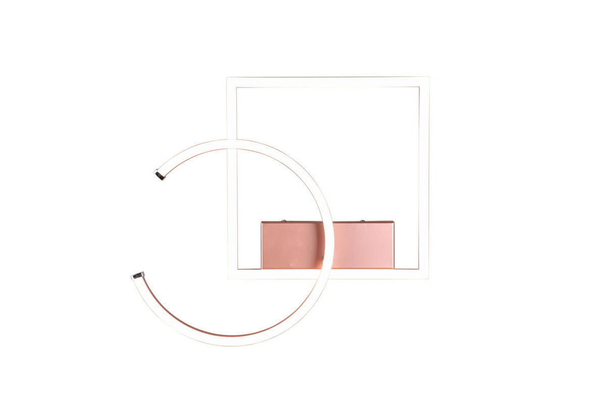 Reality Deckenleuchte R62162499 Pivot roségold Metall B/H/T: ca. 42x7x54 cm Pivot - roségold (42,00/7,00/54,00cm) - Reality