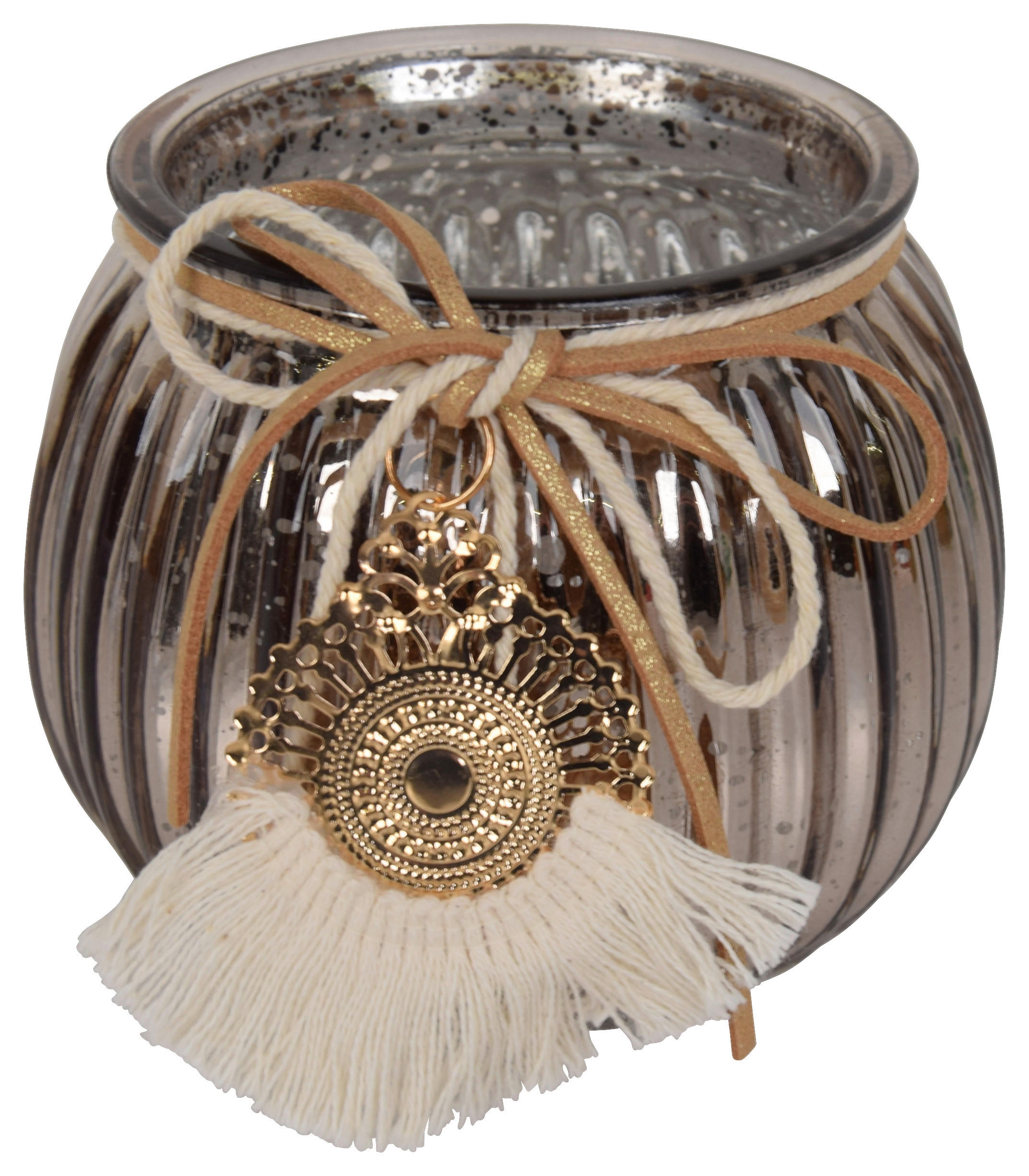 Windlicht gold Glas Windlicht - gold