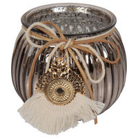 Windlicht gold Glas Windlicht - gold