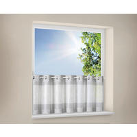 Scheibengardine Streifen grau B/L: ca. 140x50 cm Streifen - grau (140,00/50,00cm) - Happy Home