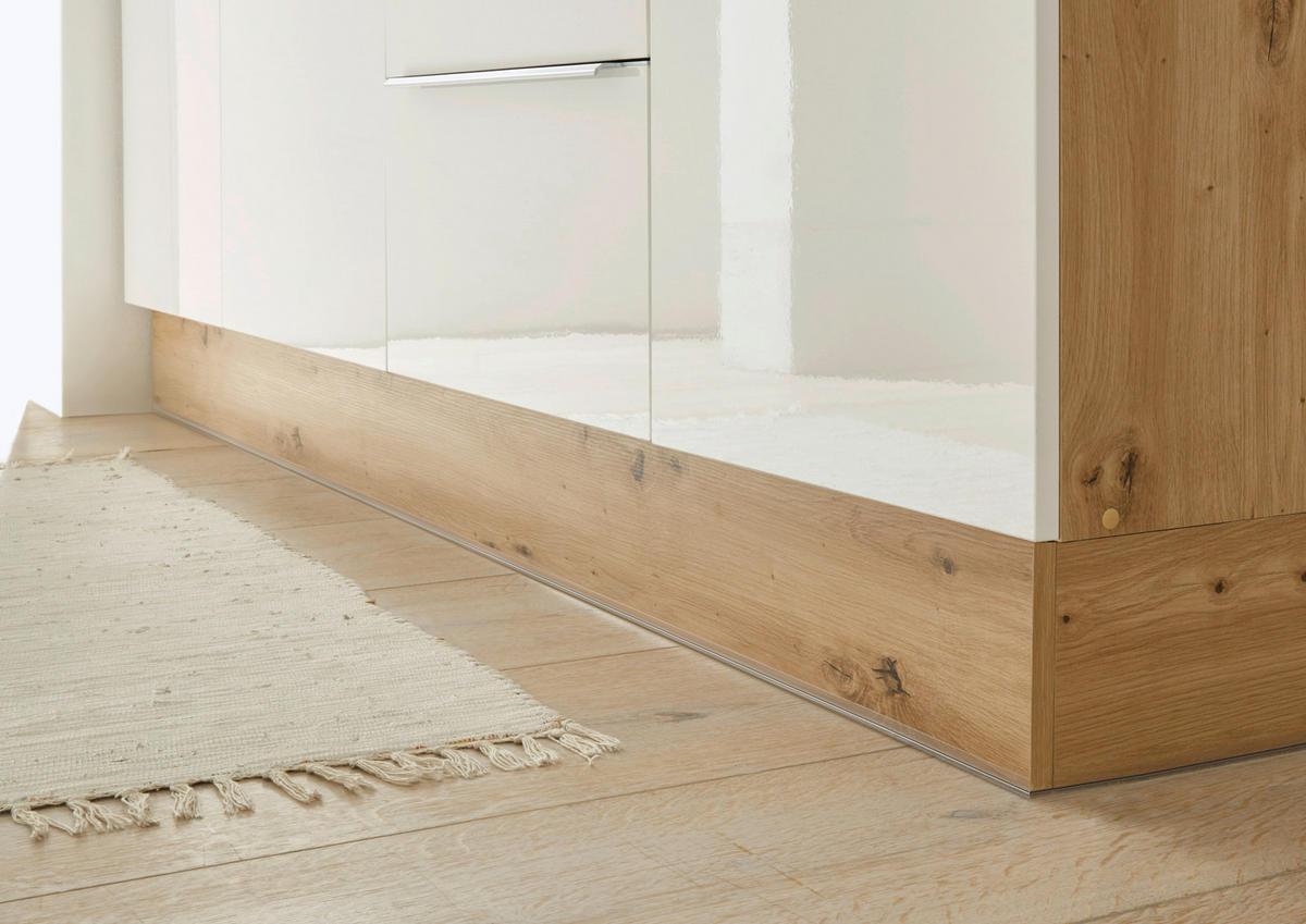 Respekta Küchenblock Marleen weiß Hochglanz B/H/T: ca. 310x211x60 cm Marleen - Eiche/weiß (310,00/211,00/60,00cm) - Respekta