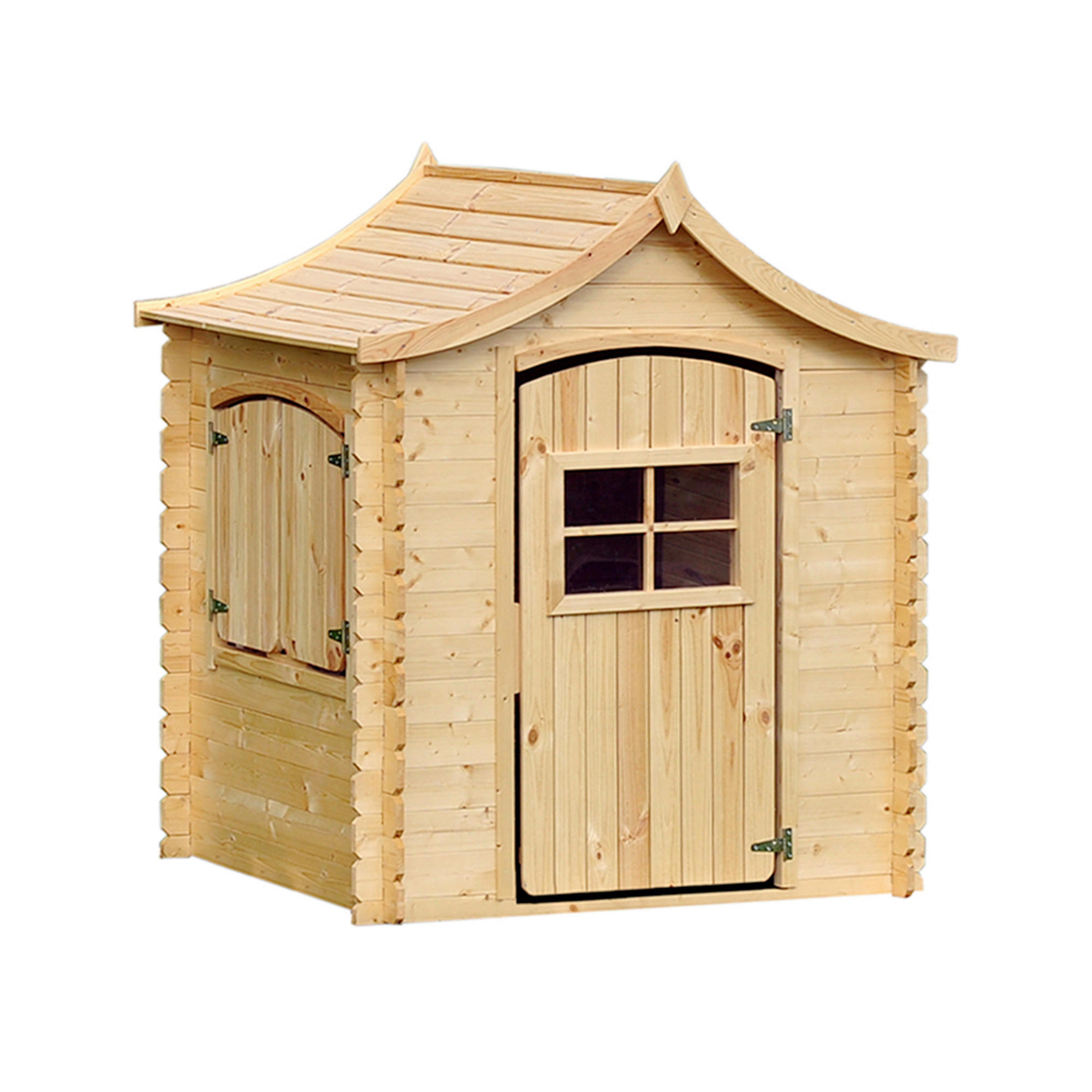 Timbela Kinderspielhaus M550 natur B/H/L: ca. 146x152x112 cm M550 - natur (112,00/146,00/152,00cm) - Timbela