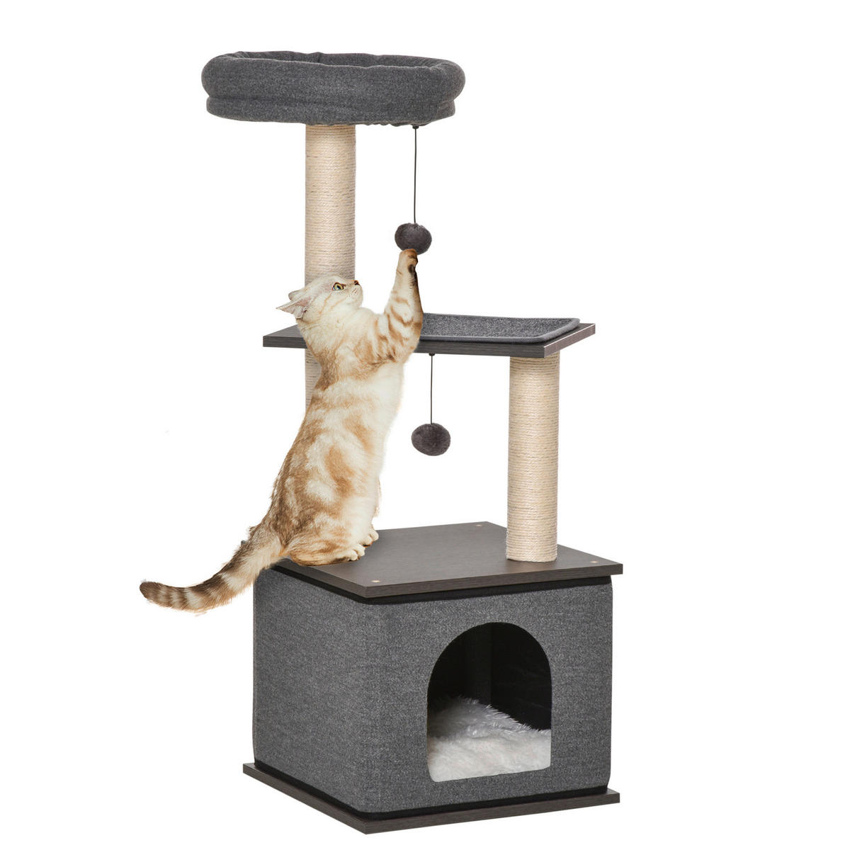 PawHut Kratzbaum Kratzbaum - (40,00/40,00/104,00cm) - PawHut