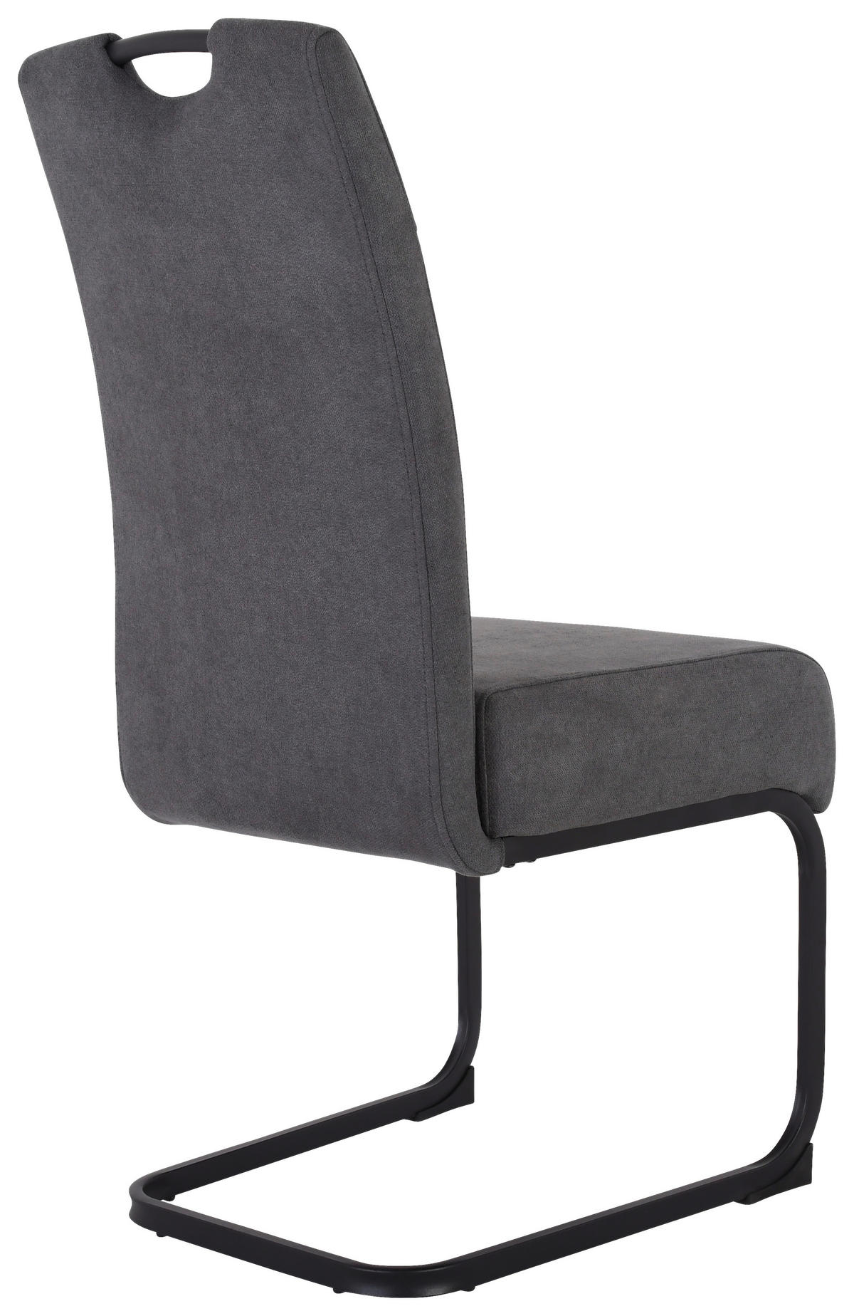 Schwingstuhl Margie dunkelgrau Microfaser B/H/T: ca. 46x104x61 cm Margie - schwarz/dunkelgrau (46,00/104,00/61,00cm)