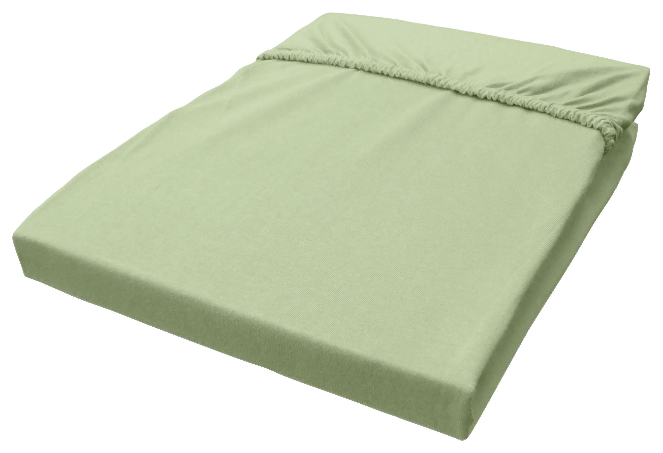 Jersey Spannbetttuch Spannbetttuch-Jersey 180x200cm - grün (180,00/200,00cm) - Trendline by Biberna