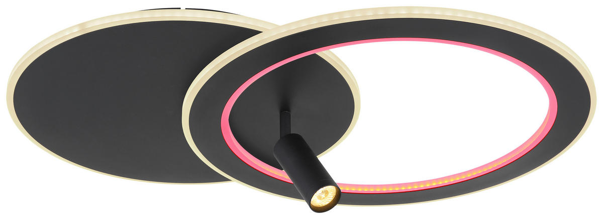 GLOBO Deckenleuchte 67304D1 MARIAN - schwarz/Opal (69,50/49,20/13,50cm) - GLOBO