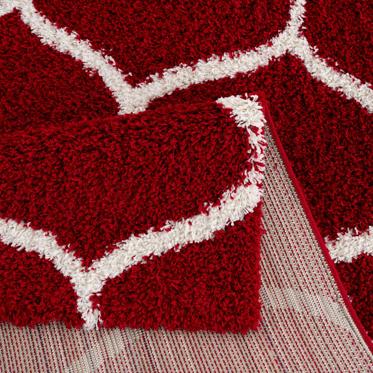 Sanat Hochflorteppich MADRID rot B/L: ca. 160x230 cm MADRID - rot (160,00/230,00cm) - Sanat