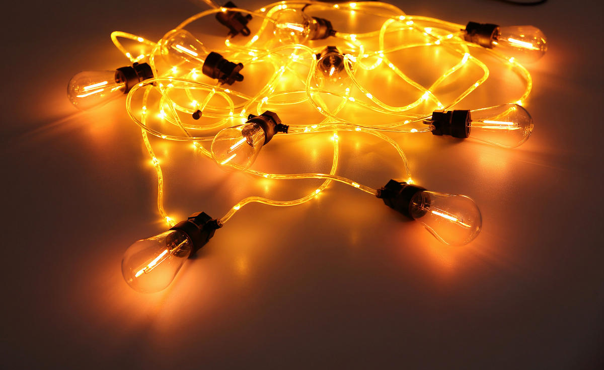 GLOBO LED-Lichterkette VERA schwarz B/H/T: ca. 4,5x10,5x1050 cm VERA - schwarz/transparent (4,50/10,50/1050,00cm) - GLOBO