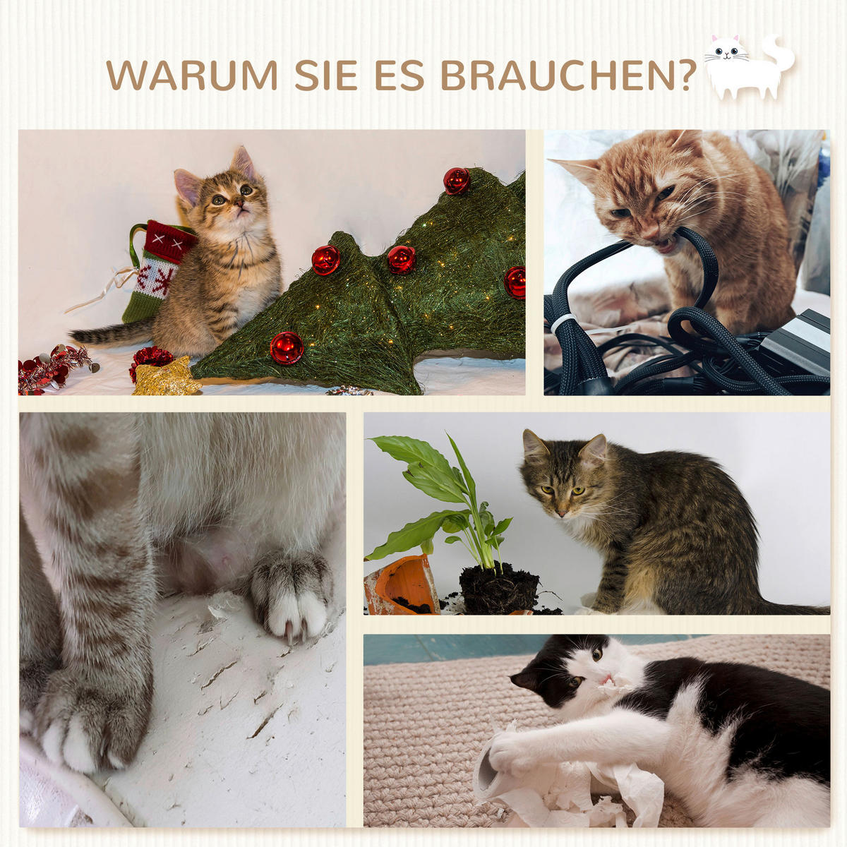 PawHut Fitness-Zubehör grau Edelstahl B/H/L: ca. 28x40x73 cm Kletterwand - grau (73,00/28,00/40,00cm) - PawHut