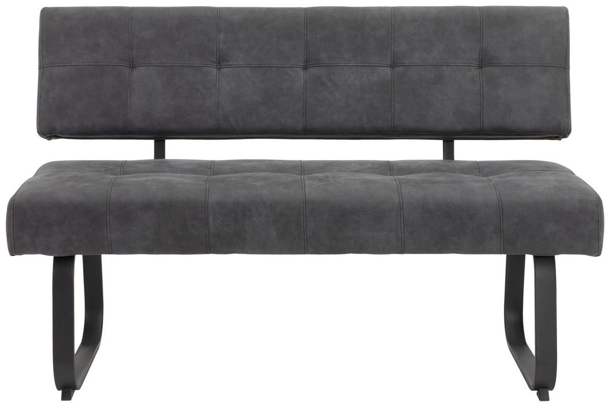 Essgruppe Luise I Eiche anthrazit Microfaser B/H/T: ca. 160x76x80 cm Luise I - Eiche/anthrazit (160,00/76,00/80,00cm) - Hela