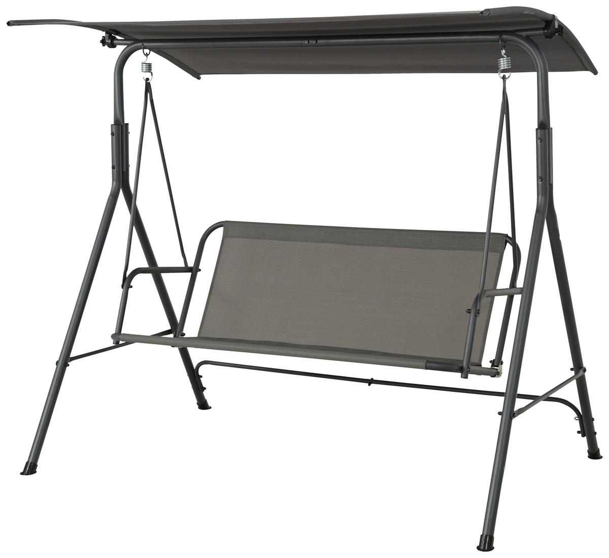 POCOline Hollywoodschaukel dunkelgrau Stahlrohr B/H/L: ca. 110x153x170 cm Hollywoodschaukel - dunkelgrau (170,00/110,00/153,00cm) - POCOline