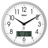 Mebus Wanduhr silber B/H/L/D: ca. 4,5x30x30x30 cm Wanduhr_Funk - silber (30,00/4,50/30,00cm) - Mebus