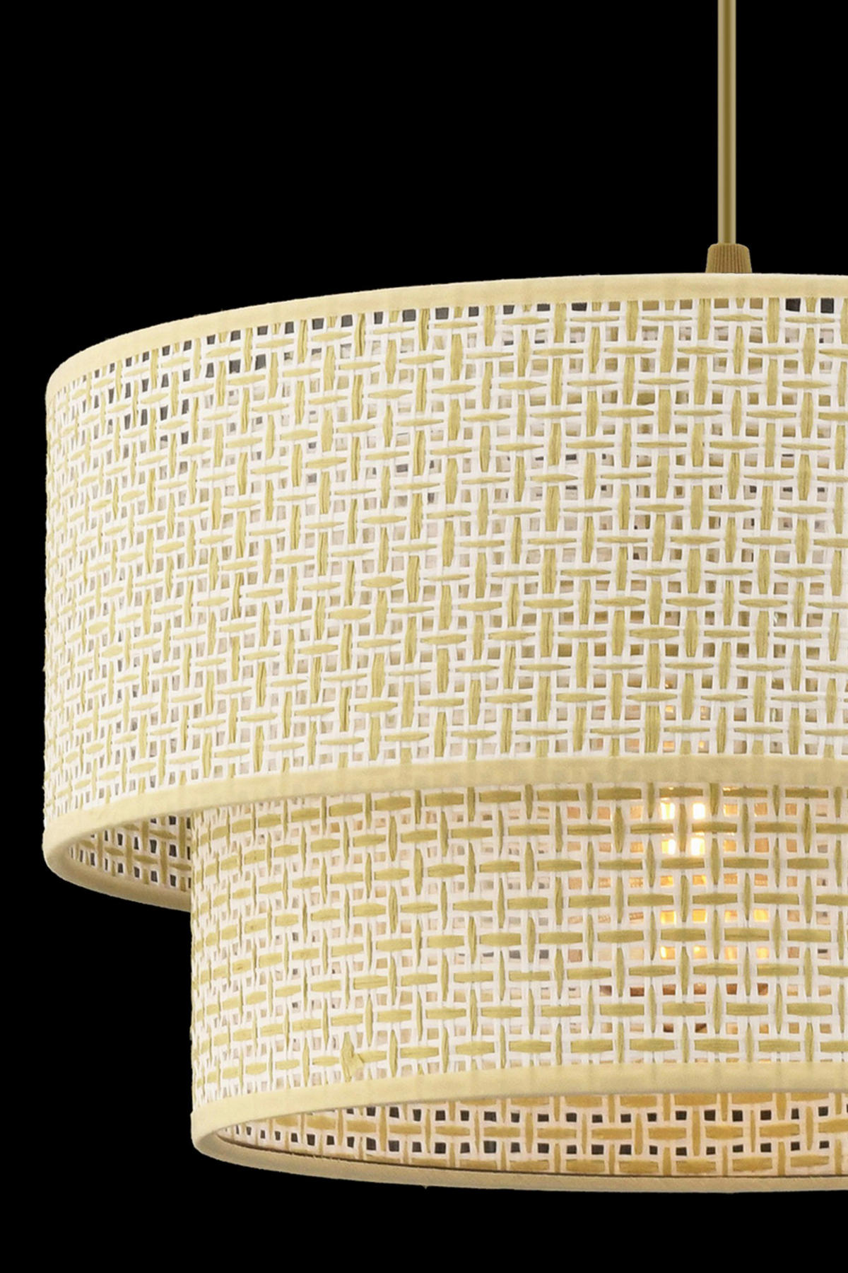 Opviq Pendelleuchte Echo creme Baumwolle B/H/T/L/D: ca. 30x65x30x30x30 cm E27 1 Brennstellen Echo - creme (30,00/30,00/65,00cm) - Opviq