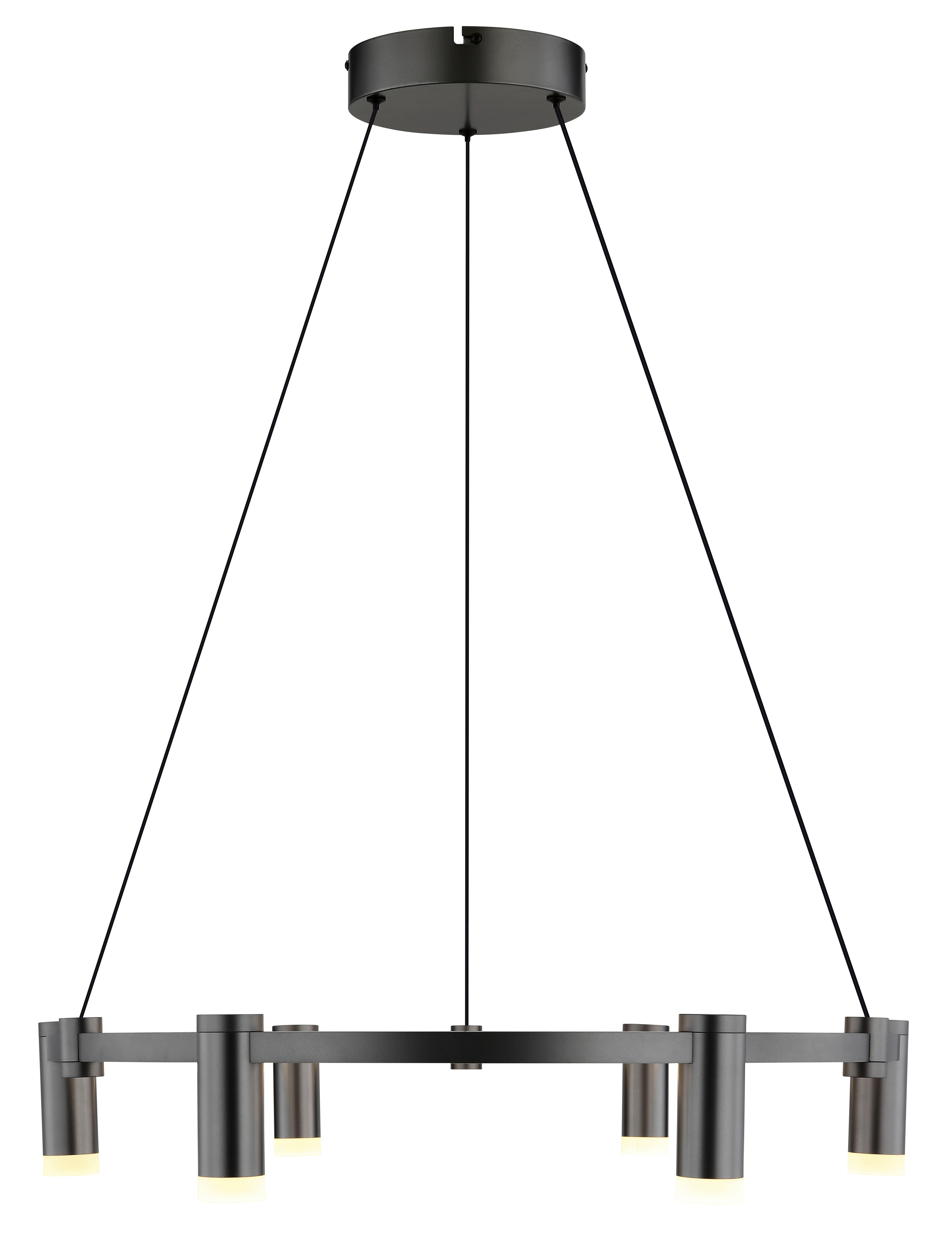 GLOBO Hängeleuchte anthrazit Opal Aluminium Acryl Metall H/D: ca. 120x62 cm 1.0 Brennstellen Castela - Opal/anthrazit (62,00/120,00cm) - GLOBO