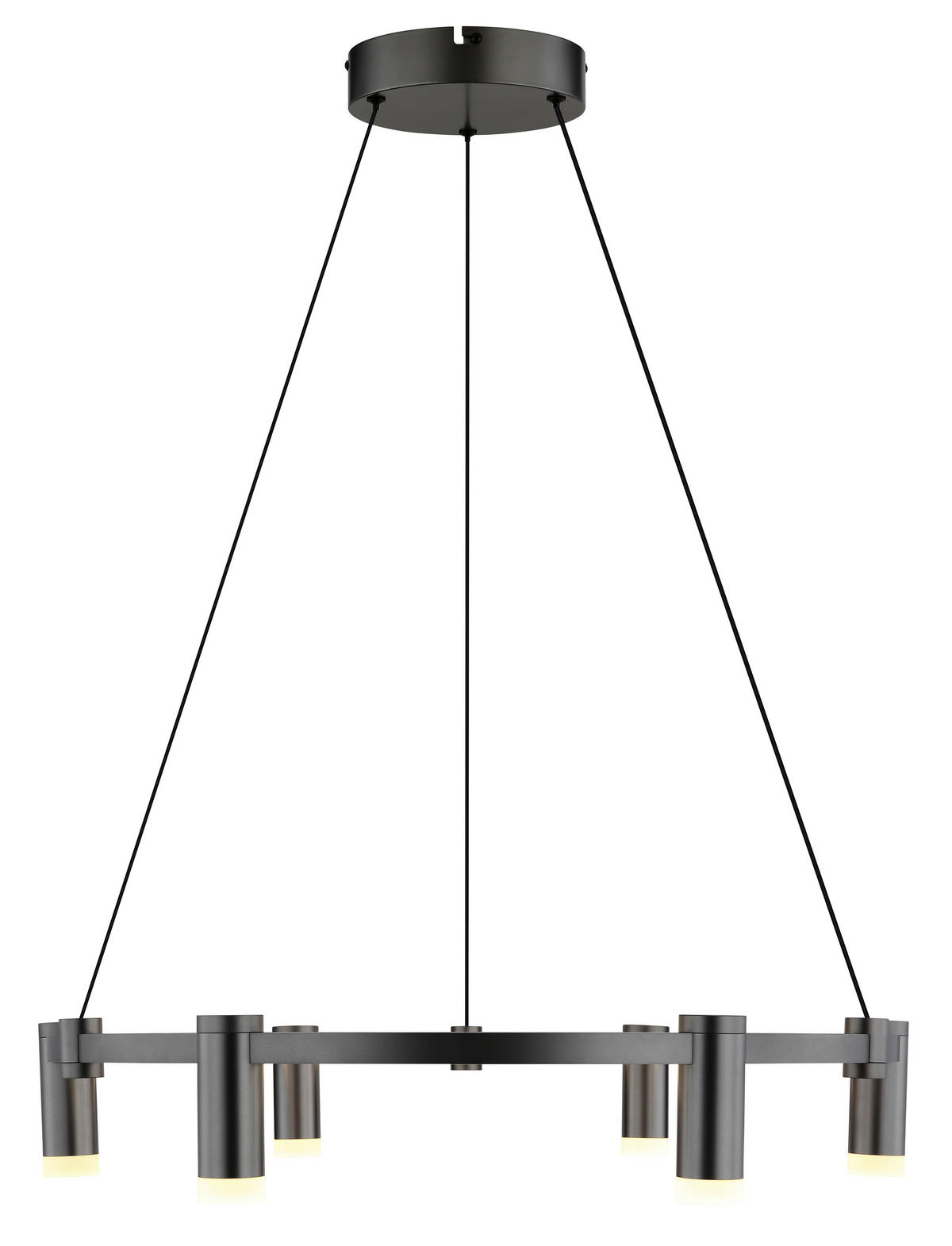 GLOBO Hängeleuchte anthrazit Opal Aluminium Acryl Metall H/D: ca. 120x62 cm 1.0 Brennstellen Castela - Opal/anthrazit (62,00/120,00cm) - GLOBO