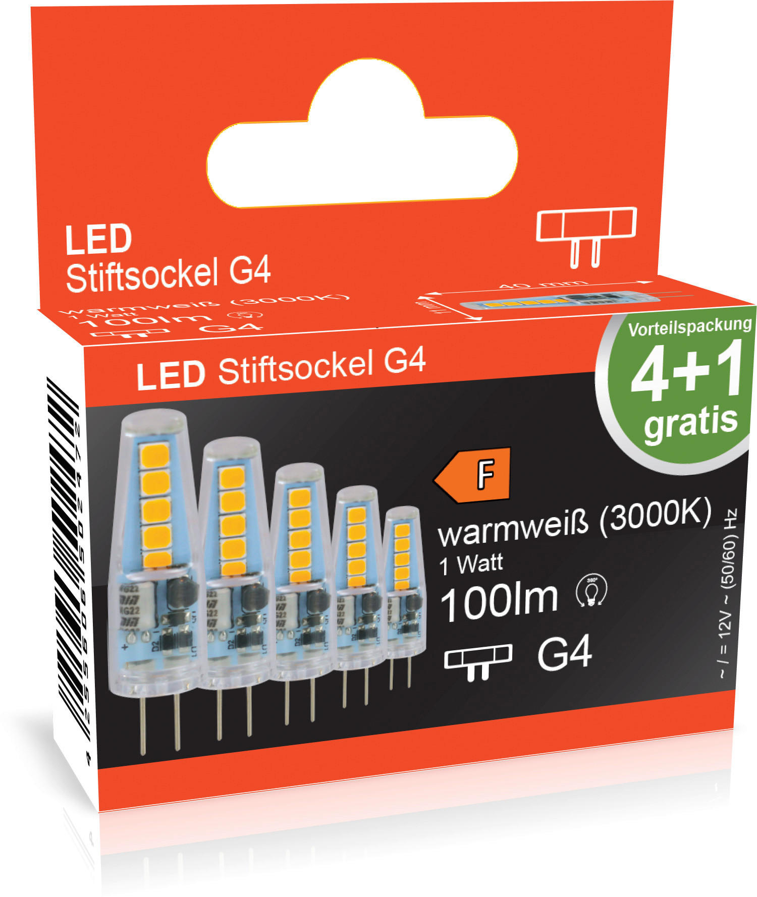 Blulaxa LED-Leuchtmittel Stift G4 LED-Leuchtmittel_Stift_5erPack G4 - transparent (11,00/4,00cm) - Blulaxa