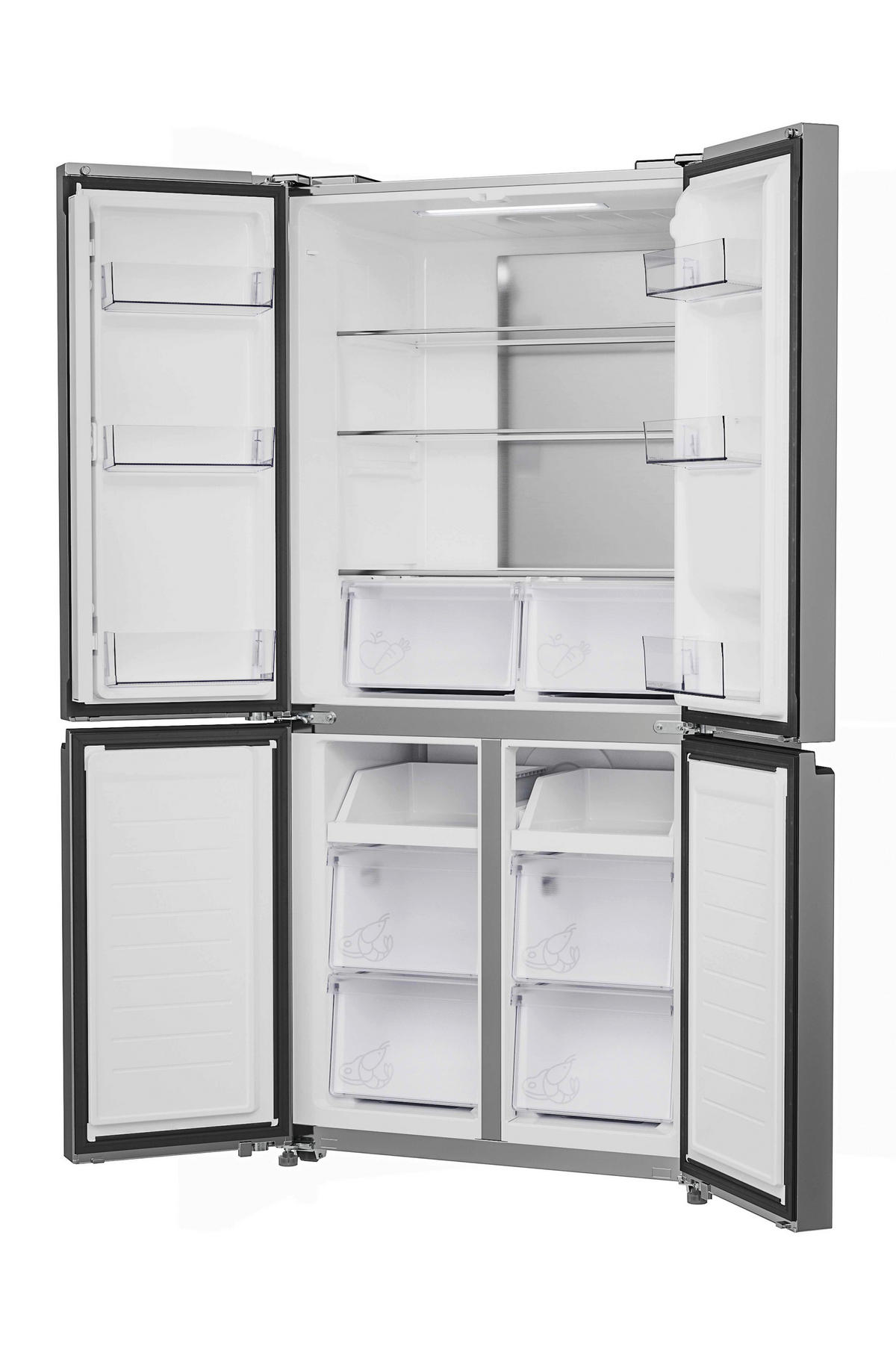 Hoover Multi-Door Kühl-/Gefrierkombination HHCR3818ENPL Edelstahloptik B/H/T: ca. 83,3x181,5x65 cm Multi-Door HHCR3818ENPL - Edelstahloptik (83,30/181,50/65,00cm) - Hoover