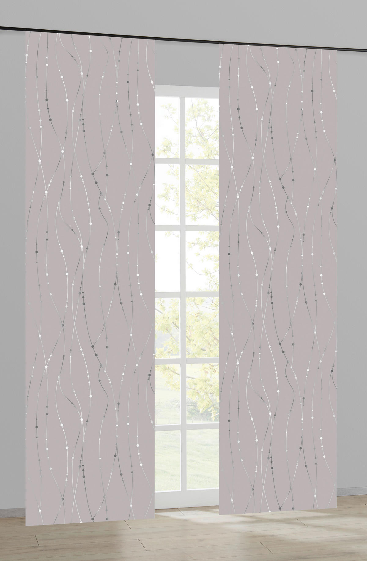 Schiebevorhang New Point silber B/L: ca. 60x245 cm New Point - silber (60,00/245,00cm)