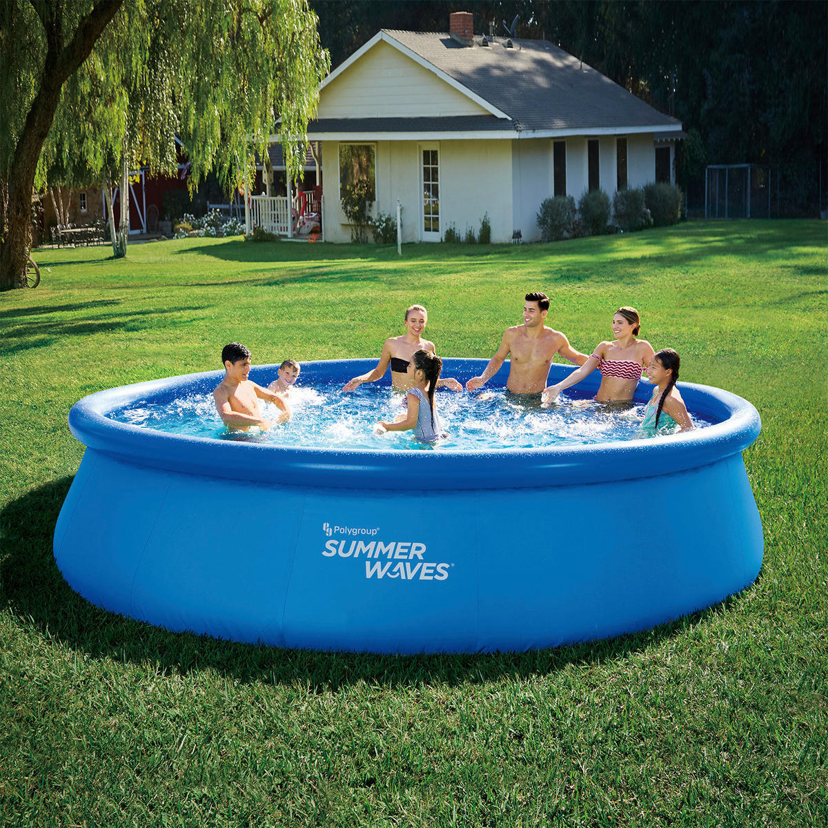 Summer Waves Poolset Quick Set H/D: ca. 107x457 cm Quick Set - blau (457,00/107,00cm) - Summer Waves